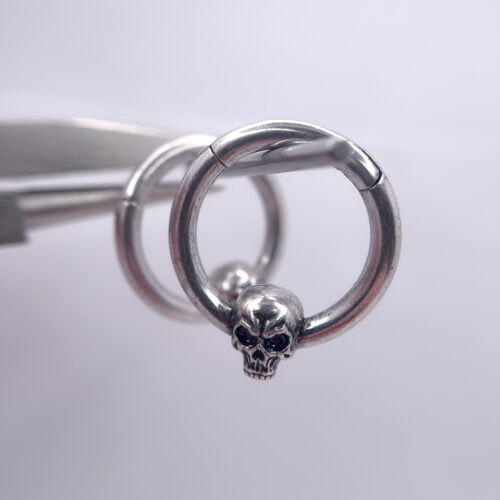 Circle Of Life Skull-shaped Ear Charm For Ear Tunnels Alternative Earrings