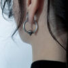 skull-shaped gothic ear tunnel charm for stretched ear lobes