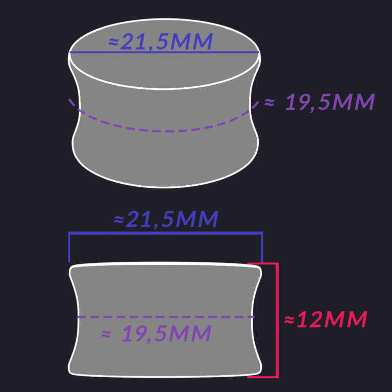 Cruxed Handmade Ear Tunnnels and Plugs Size Chart