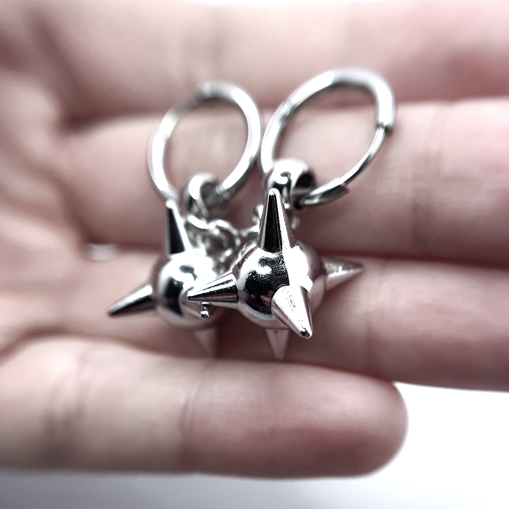 Ear tunnel charms in shape of spike bomb ear weight