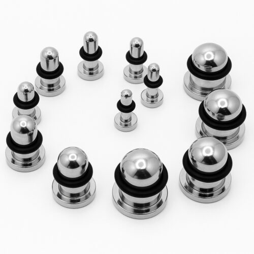 Half-size tapers with o-ring for stretching ear tunnels
