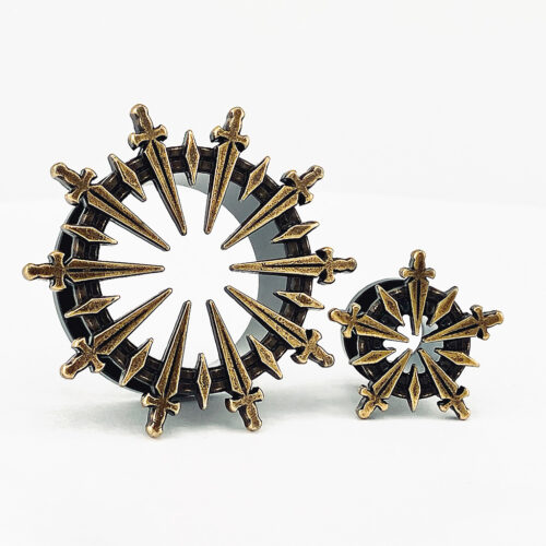 steel ear tunnels gold swords