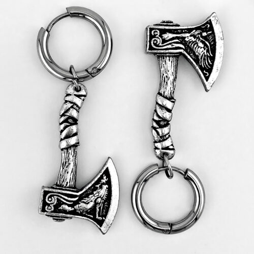 Steel Axe Ear Tunnel Charm